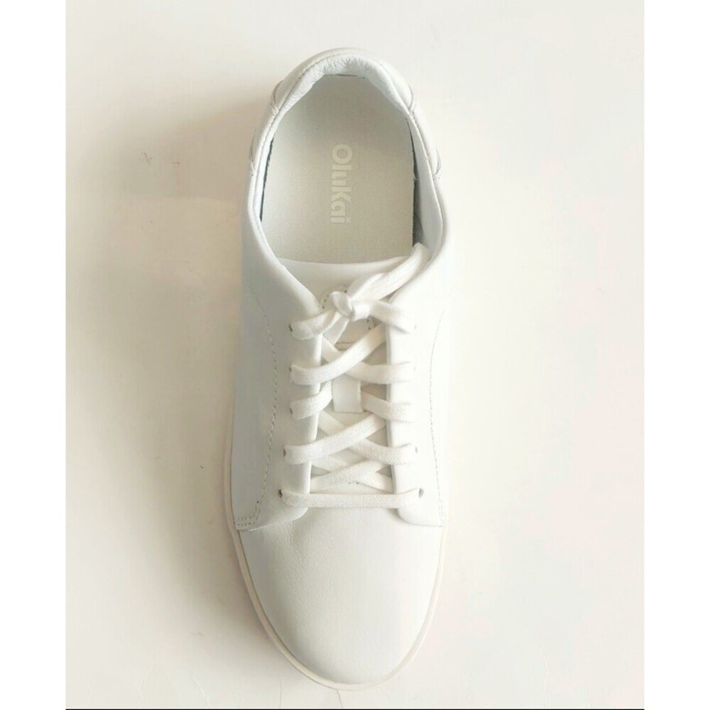 Olukai Womens Size 9 PEHUEA LI ILI Casual Leather Sneaker Bright White Shoe - Picture 2 of 9